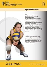 Sportletsels knie VOLLEYBAL - Orthopedie Pellenberg