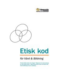 Information om etisk kod - Vård och bildning - Uppsala kommun