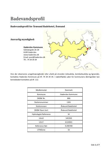 Badevandsprofil - Haderslev Kommune