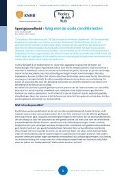 Sportgezondheid : Weg met de oude conditietesten - Nuth