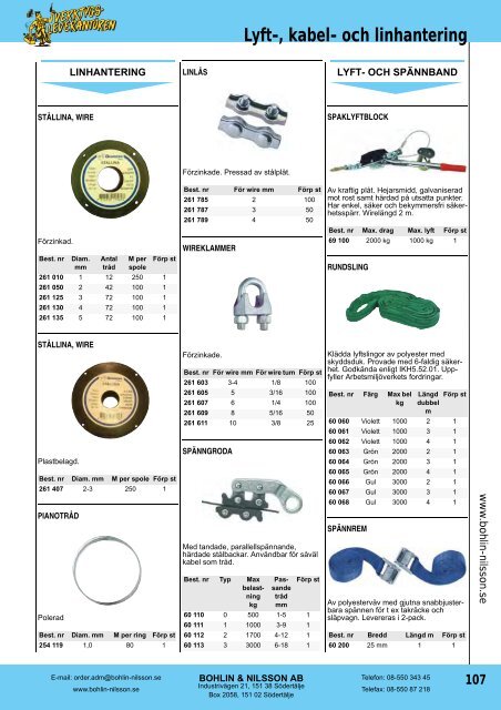 Produktkatalog (PDF) - Bohlin & Nilsson