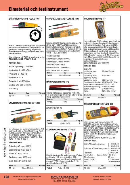 Produktkatalog (PDF) - Bohlin & Nilsson