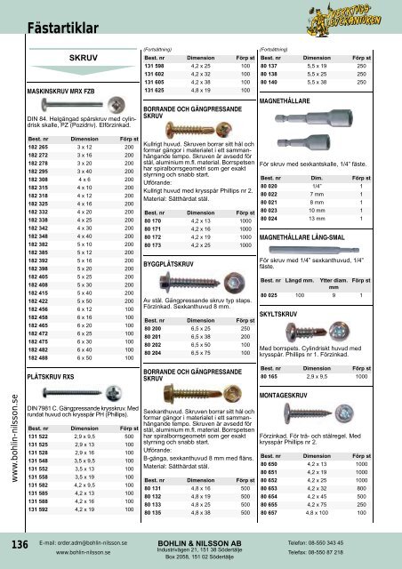 Produktkatalog (PDF) - Bohlin & Nilsson