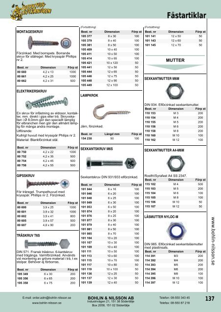 Produktkatalog (PDF) - Bohlin & Nilsson