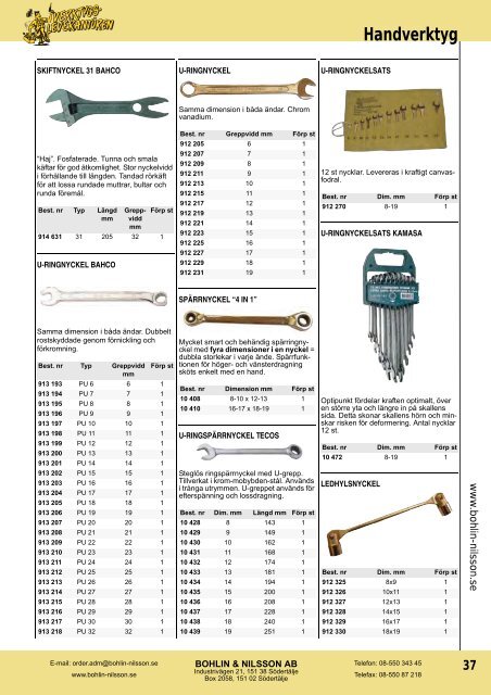 Produktkatalog (PDF) - Bohlin & Nilsson