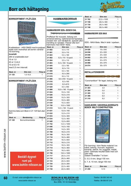 Produktkatalog (PDF) - Bohlin & Nilsson