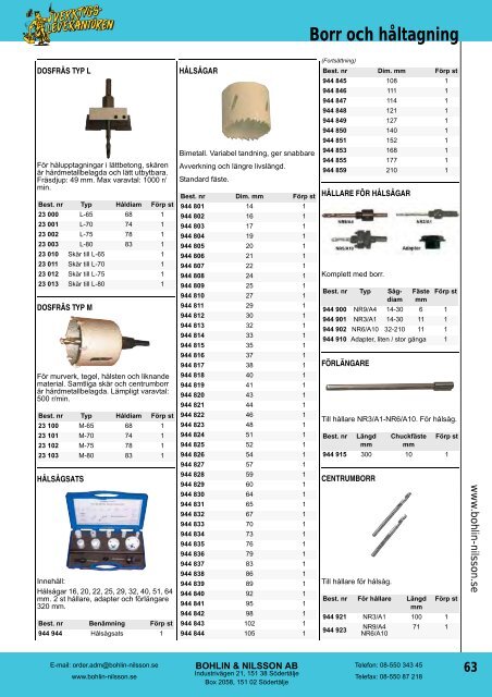 Produktkatalog (PDF) - Bohlin & Nilsson