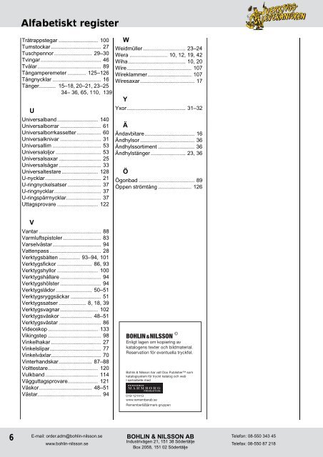 Produktkatalog (PDF) - Bohlin & Nilsson