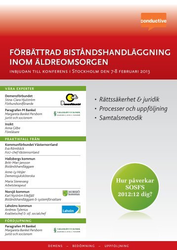 Förbättrad biståndshandläggning inom äldreomsorgen - Conductive