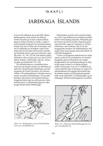 JARÐSAGA ÍSLANDS