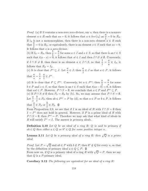 Topics in algebra Chapter IV: Commutative rings and modules I - 1