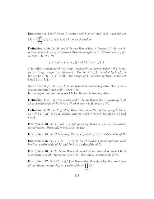 Topics in algebra Chapter IV: Commutative rings and modules I - 1