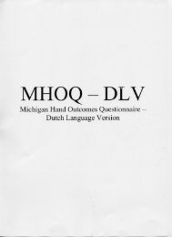 Michigan Health Question, MHQ-DLV - Handen Team Zeeland