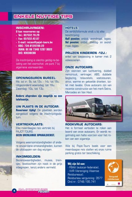 PAJOT-TOURS reizen