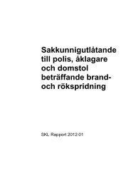 SKL Rapport 2012:01 Sakkunnigutlåtande till polis ... - Skl - Polisen