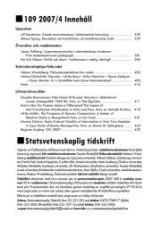 Hela nummer 2007/4 (PDF, 720 kb) - Statsvetenskaplig tidskrift
