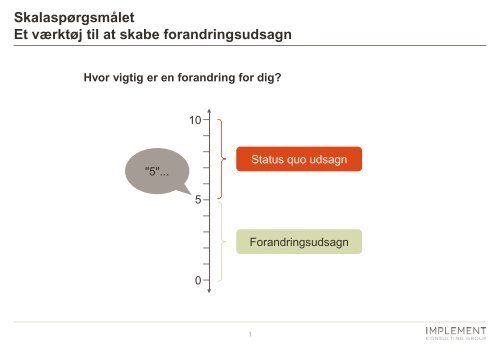 Skalaspørgsmålet Et værktøj til at skabe forandringsudsagn - Den ...