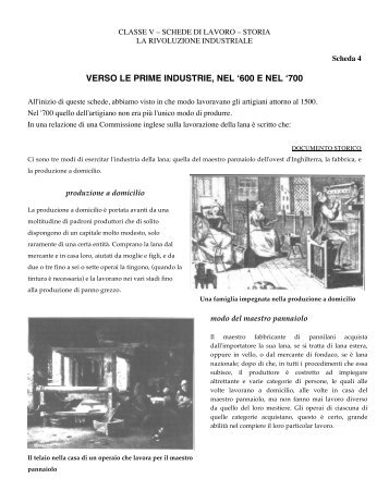 VERSO LE PRIME INDUSTRIE, NEL '600 E NEL '700