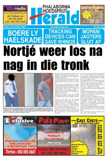 Friday 4 December 2009 R2.00c incl. VOLUME 24 ... - Letaba Herald