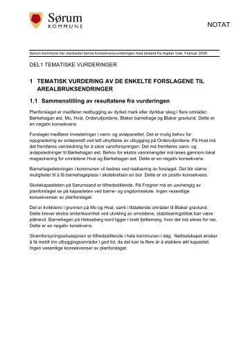 Tematiske vurderinger