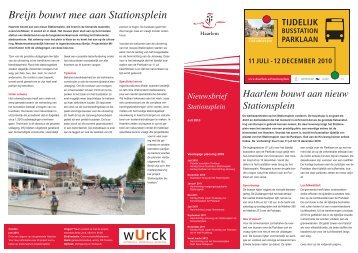 Nieuwsbrief Stationsplein - Gemeente Haarlem