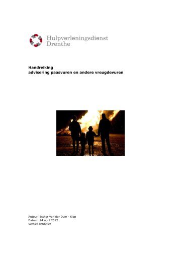 Handreiking advisering paasvuren en andere vreugdevuren