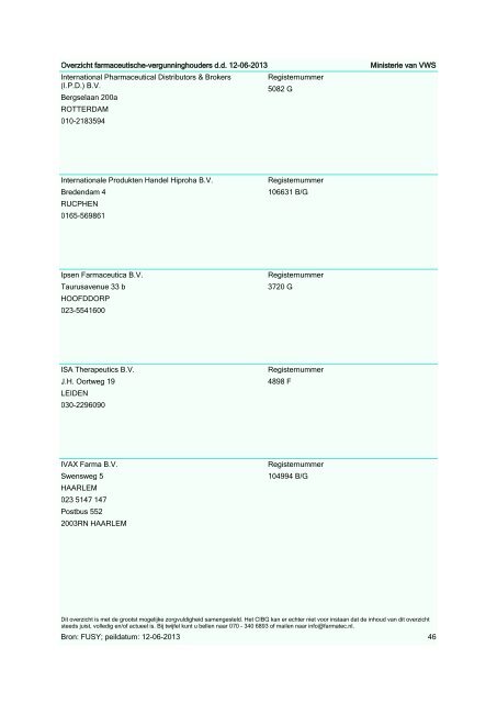 Farmaceutische-vergunninghouders - Farmatec