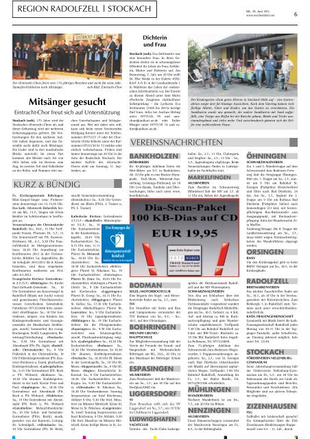 Ausgabe 26 / 2011 - Singener Wochenblatt