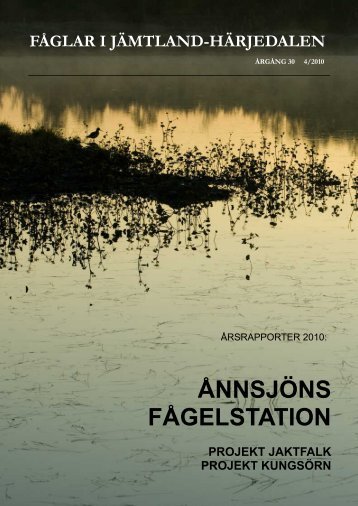 Årsrapport 2010 - Ånnsjöns fågelstation
