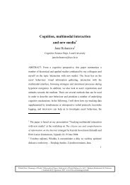 From a cognitive perspective, this paper ... - Lunds universitet