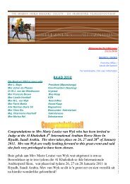 RAAD 2010 - The Arab Horse Society of South Africa