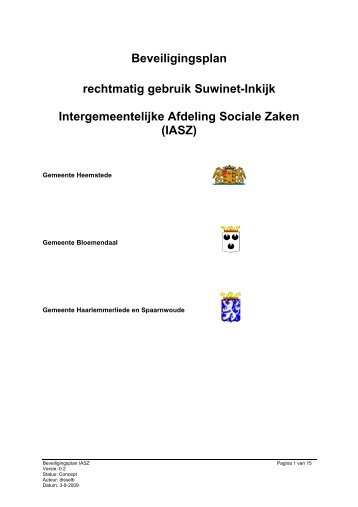 Beveiligingsplan rechtmatig gebruik Suwinet-Inkijk - Home ...