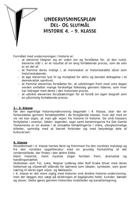 Historie (4.-9.klasse) - Rudolf Steiner-Skolen i Odense