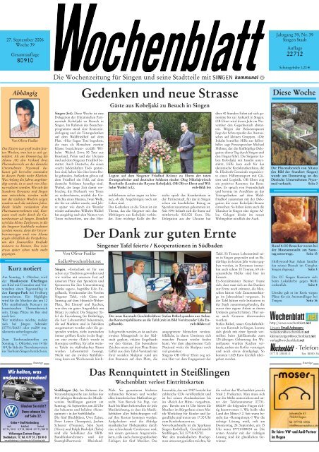 27. Sep. 2006 - Singener Wochenblatt