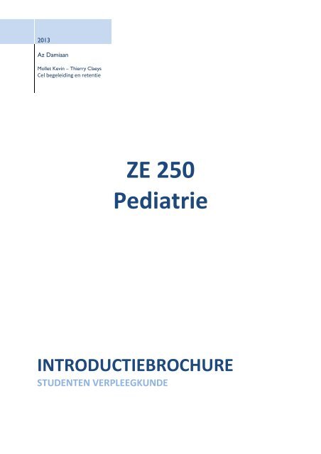 ZE 250 Pediatrie - Studenten - AZ Damiaan