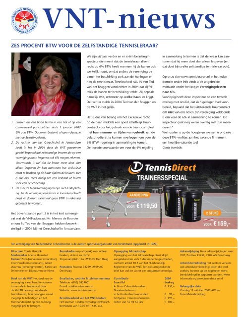 Tennis & Coach nr 4 aug 2009 - SportKaderServices