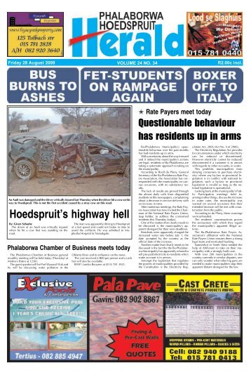 Hoedspruit's highway hell - Letaba Herald