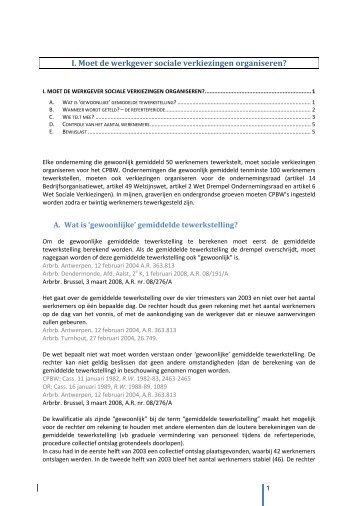 I. Moet de werkgever sociale verkiezingen ... - ABVV Metaal