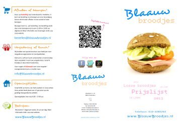 Brochure losse broodjes - BlaauwBroodjes.nl