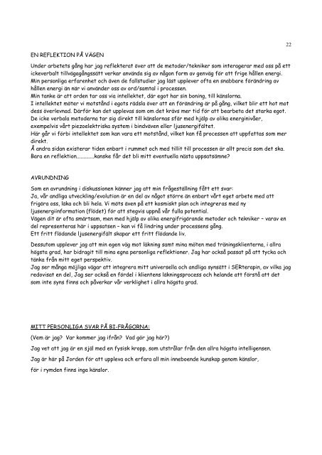 Den mänskliga andliga evolutionen - Akademin för SER-terapi