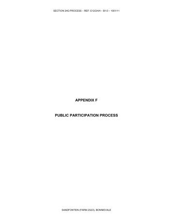 Appendix F: Public Participation (1.0 Mb pdf file) - Boland ...