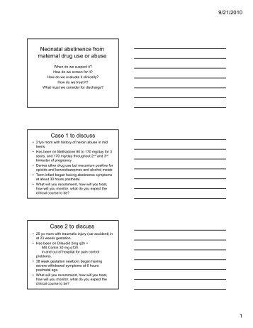 Neonatal Abstinence Syndrome