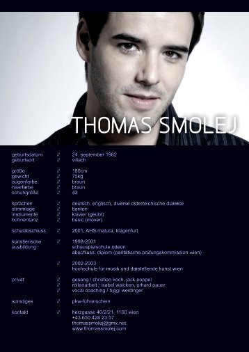 vita als PDF zum download - thomas smolej