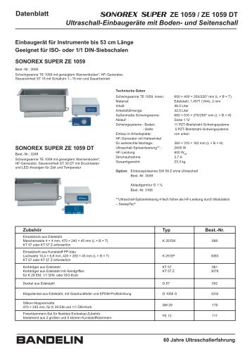 ZE 1059 ZE 1059 DT Datenblatt 61730g ... - Bandelin electronic