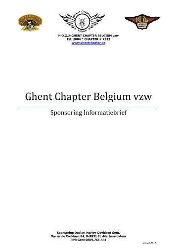 Ghent Chapter Belgium vzw