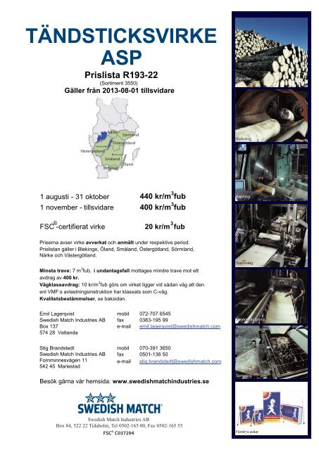 Prislista R193-22 - Swedish Match Industries