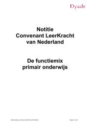 Notitie Convenant LeerKracht - Dyade