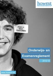 Onderwijs- en examenreglement (2012 - 2013) - Howest.be