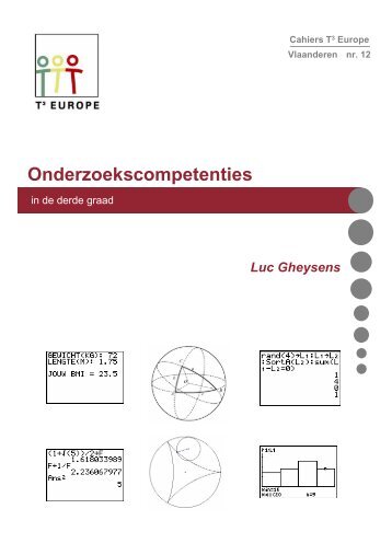 Onderzoekscompetenties in de derde graad. - T³ - Vlaanderen