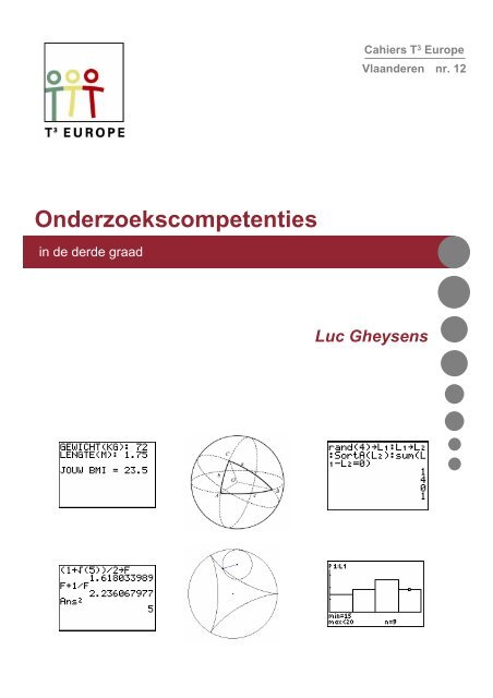 Onderzoekscompetenties in de derde graad. - T³ - Vlaanderen